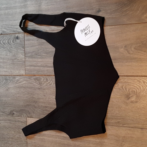 Princess polly size 8 black crop top style top - Picture 1 of 6